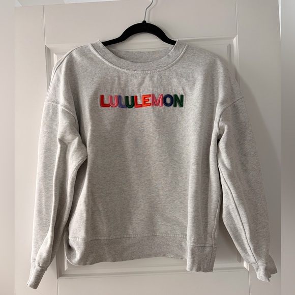 lululemon athletica Perfectly Oversized Crewneck Sweatshirt with Multicolor Logo - Picture 5 of 6
